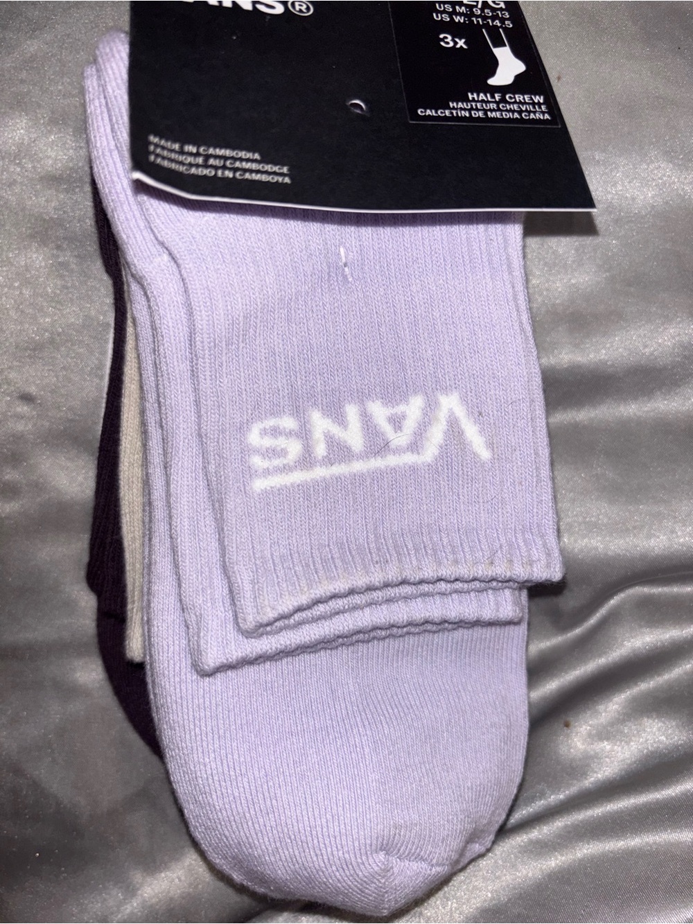 Vans Half crew socks 3 pack  large men’s 9.5-13 woman 11-14 nwt